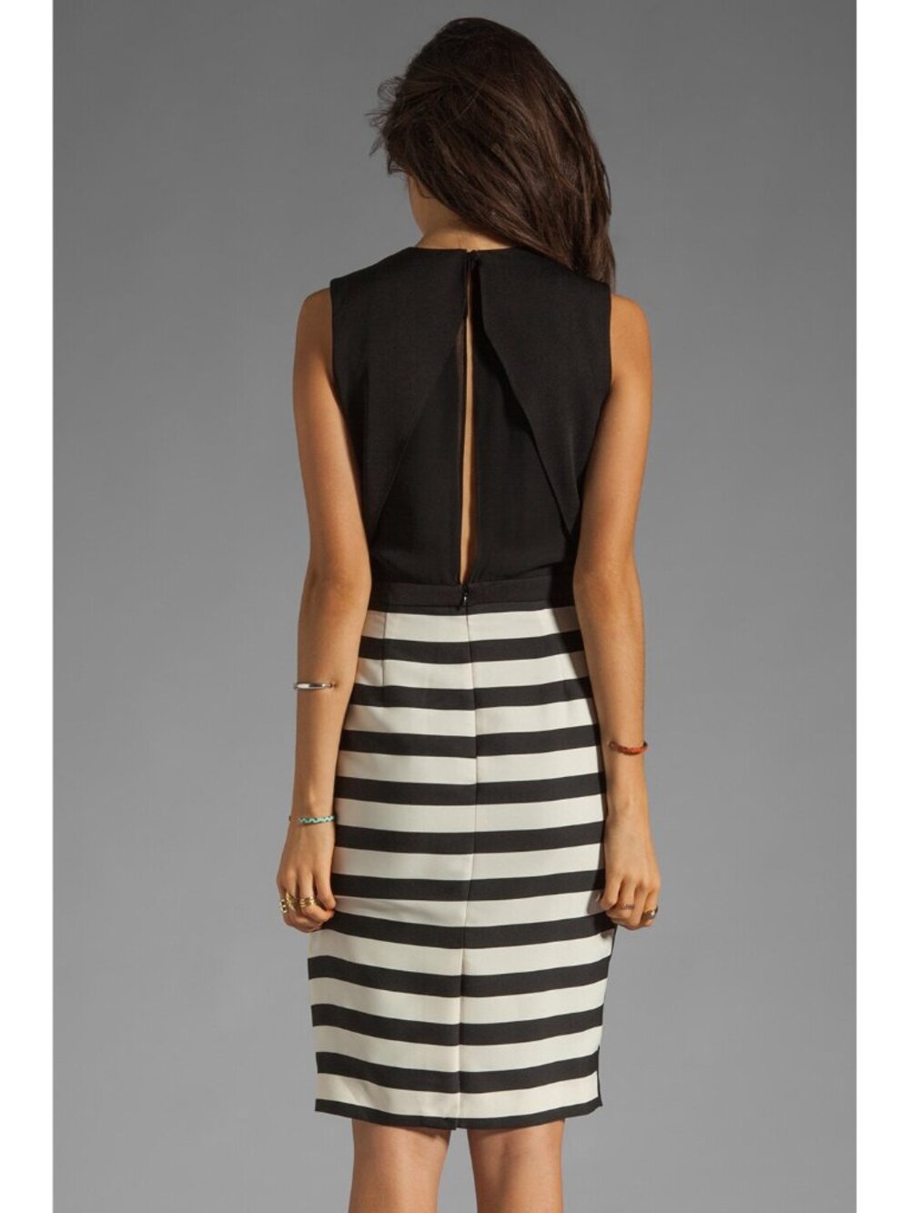 Striped Pleated Sleeveless Dress By Malene Birger Lillian Sz S - Picture 2 of 16